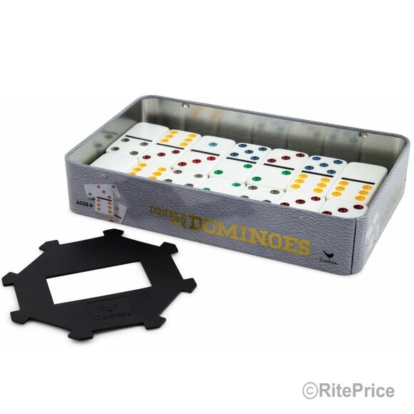 Double Six Color Dot Dominoes Set Classic Games SET of 28 Cardinal Games(1 Pack) - Picture 6 of 8
